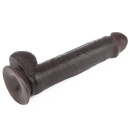 LoveToy Dildo Sliding Skin Dual Layer 22,9 cm Czarny - 6