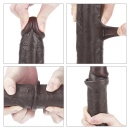 LoveToy Dildo Sliding Skin Dual Layer 22,9 cm Czarny - 14