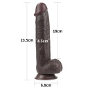 LoveToy Dildo Sliding Skin Dual Layer 22,9 cm Czarny - 17