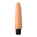 Realistic Vibrator - realistyczny wibrator z pokrętłem regulacji wibracji i pierścieniami u podstawy, 19 cm - 4