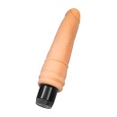 Realistic Vibrator - realistyczny wibrator z pokrętłem regulacji wibracji i pierścieniami u podstawy, 19 cm - 6