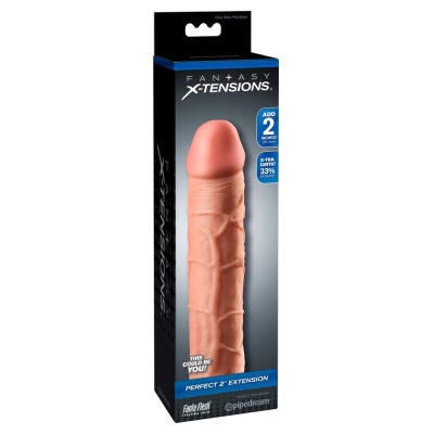 Przedłużka na penisa 2" Extension Light z żyłkowaniem i wsparciem erekcji 20,3 cm - 1