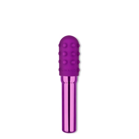 Wibrator punktowy Le Wand Grand Bullet Cherry - korpus metalowo-silikonowy, 12,4 cm - 2