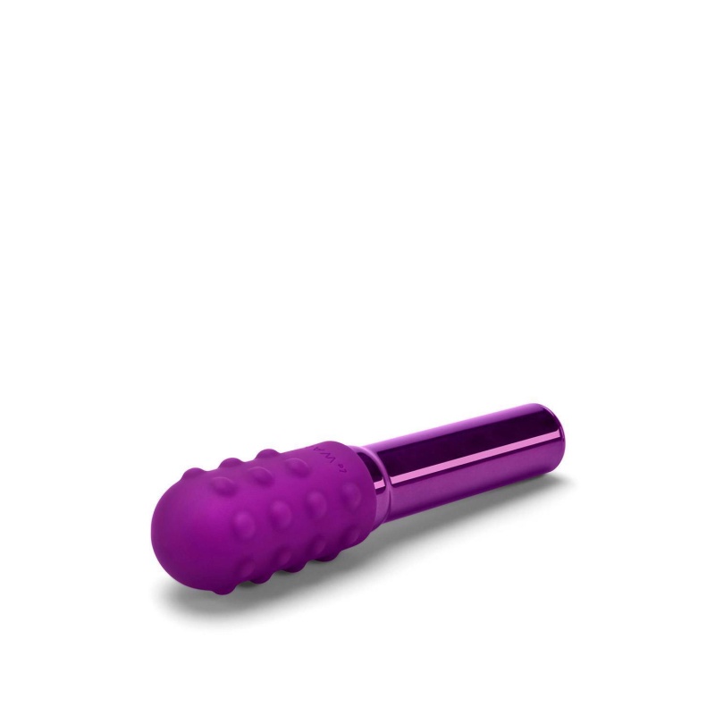 Wibrator punktowy Le Wand Grand Bullet Cherry - korpus metalowo-silikonowy, 12,4 cm - 5