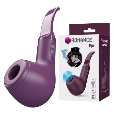 Romance Pipe Purple (MC68) - wibrujący masażer w kształcie fajki, 10 programów pulsacji, tworzywo ABS, wys. 11,4 cm - 1