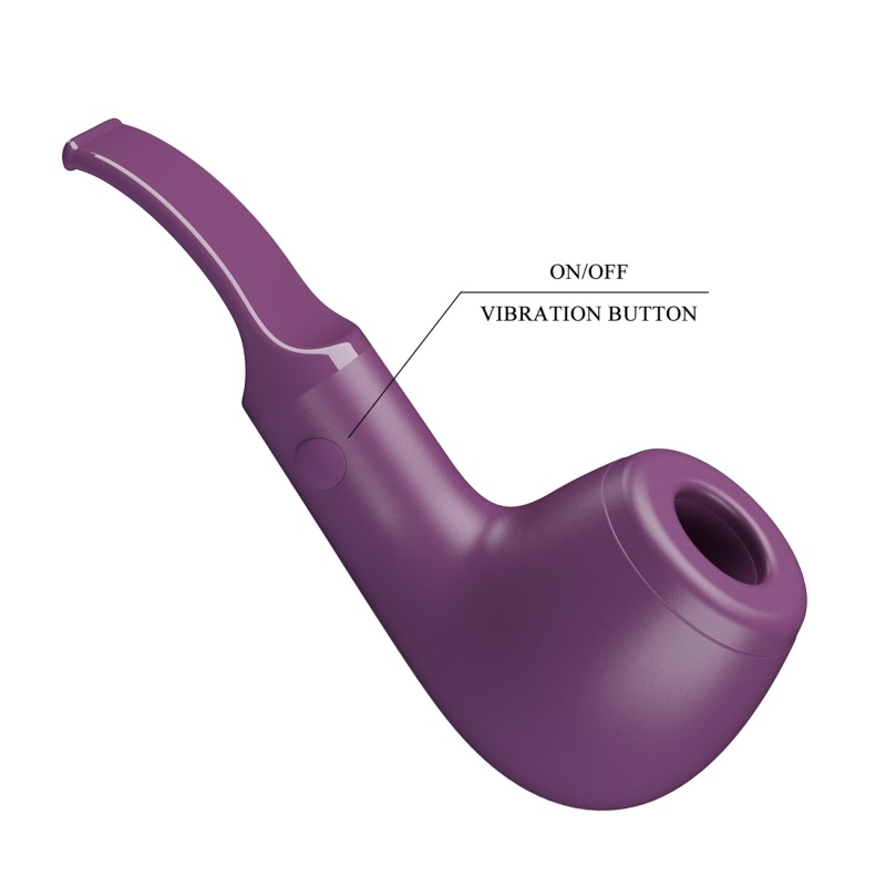 Romance Pipe Purple (MC68) - wibrujący masażer w kształcie fajki, 10 programów pulsacji, tworzywo ABS, wys. 11,4 cm - 7