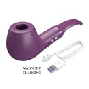 Romance Pipe Purple (MC68) - wibrujący masażer w kształcie fajki, 10 programów pulsacji, tworzywo ABS, wys. 11,4 cm - 8