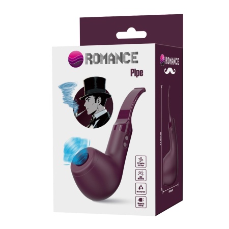 Romance Pipe Purple (MC68) - wibrujący masażer w kształcie fajki, 10 programów pulsacji, tworzywo ABS, wys. 11,4 cm - 9