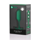 Snug Plug 2 Zielony - obciążony korek analny z silikonu medycznego, szyjka 1 cm, długość 10,5 cm, średnica 3,1 cm - 1