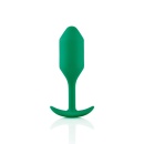 Snug Plug 2 Zielony - obciążony korek analny z silikonu medycznego, szyjka 1 cm, długość 10,5 cm, średnica 3,1 cm - 2