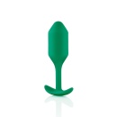 Snug Plug 2 Zielony - obciążony korek analny z silikonu medycznego, szyjka 1 cm, długość 10,5 cm, średnica 3,1 cm - 3