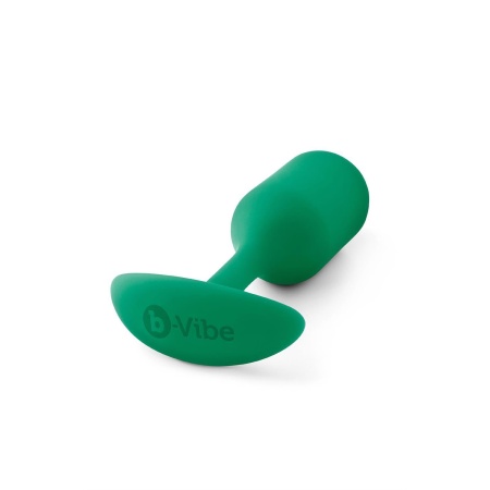 Snug Plug 2 Zielony - obciążony korek analny z silikonu medycznego, szyjka 1 cm, długość 10,5 cm, średnica 3,1 cm - 5