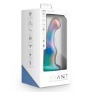 Dildo Avant Opal Dreams Aqua - zakrzywiony silikon platynowy z przyssawką, 15,2 cm - 1