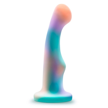 Dildo Avant Opal Dreams Aqua - zakrzywiony silikon platynowy z przyssawką, 15,2 cm - 2