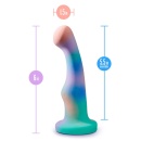 Dildo Avant Opal Dreams Aqua - zakrzywiony silikon platynowy z przyssawką, 15,2 cm - 4