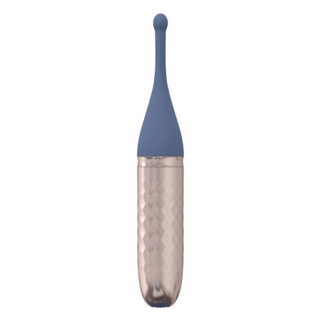 The Thrill - 10 Speed Interchangeable Vibrator - Blue - 5