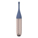 The Thrill - 10 Speed Interchangeable Vibrator - Blue - 5