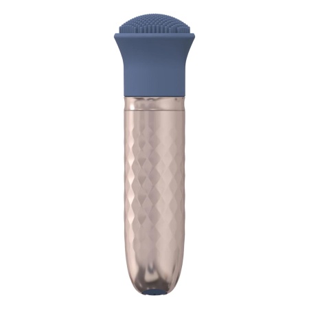 The Thrill - 10 Speed Interchangeable Vibrator - Blue - 6