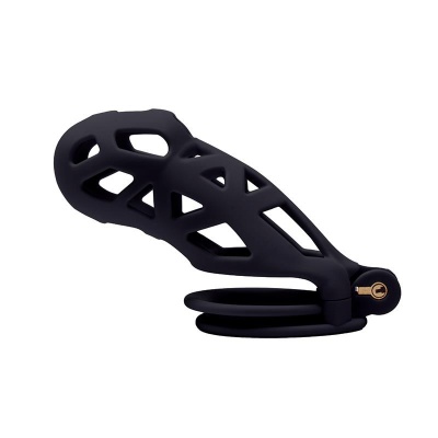 Klatka na penisa ABS Penis Cage Size L - otwarta konstrukcja, pierścienie 3,8-5,2 cm - 1 2