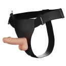 Strap-on ULTRA PASSIONATE HARNESS z regulowaną uprzężą i wibracją, 19,4 cm - 2