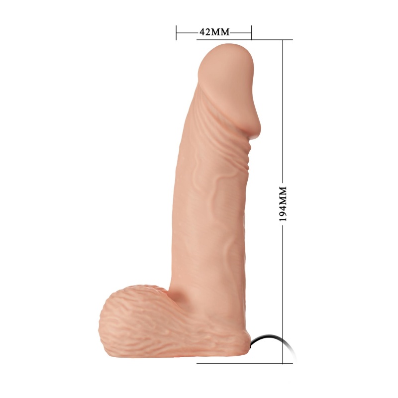 Strap-on ULTRA PASSIONATE HARNESS z regulowaną uprzężą i wibracją, 19,4 cm - 9