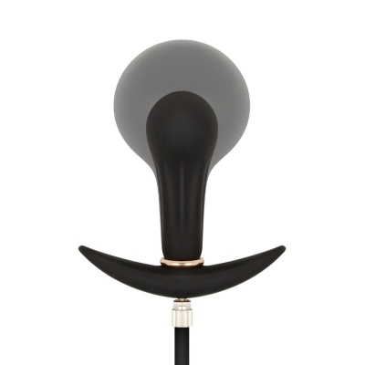 Anal Collection - Inflatable Butt Plug with Pump 8 cm - Black - 1 2