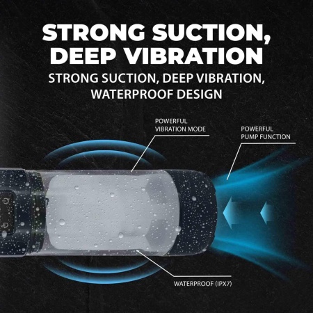 UltraLift - Automatic Waterproof Masturbator Pump - Gun Metal - 4
