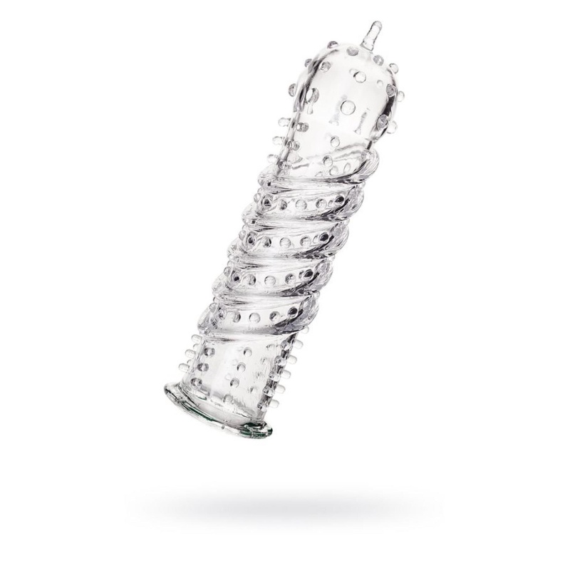 Nakładka na penisa Penis Sleeve z elastycznego TPR, przezroczysta, 15,3 cm - 1
