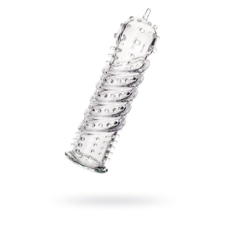 Nakładka na penisa Penis Sleeve z elastycznego TPR, przezroczysta, 15,3 cm - 1