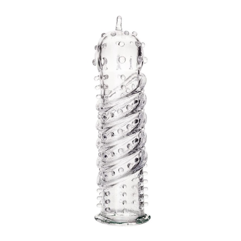 Nakładka na penisa Penis Sleeve z elastycznego TPR, przezroczysta, 15,3 cm - 2