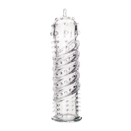 Nakładka na penisa Penis Sleeve z elastycznego TPR, przezroczysta, 15,3 cm - 2