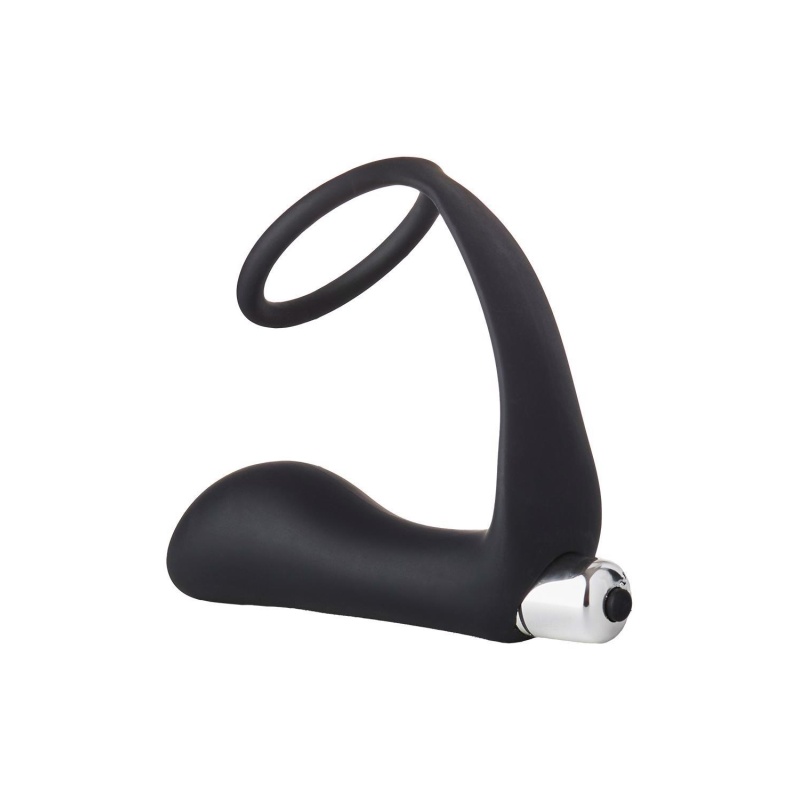 Korek analny wibracyjny FantASStic z pierścieniem na penisa - 10 prędkości, 12 cm - 3