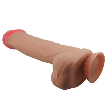 Dildo Sliding Skin 26 cm z przesuwaną skórą, przyssawką i elastycznym rdzeniem - 6