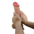 Dildo Sliding Skin 26 cm z przesuwaną skórą, przyssawką i elastycznym rdzeniem - 8
