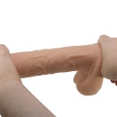 Dildo Sliding Skin 26 cm z przesuwaną skórą, przyssawką i elastycznym rdzeniem - 9