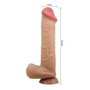 Dildo Sliding Skin 26 cm z przesuwaną skórą, przyssawką i elastycznym rdzeniem - 10