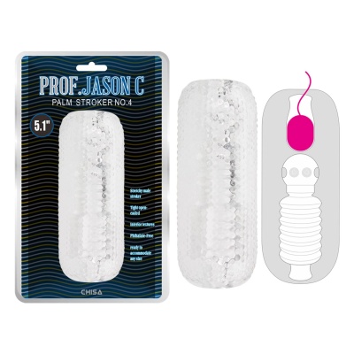 Masturbator przezroczysty Palm Stroker No.4-Clear z TPE, bez wibracji, dł. ok. 13 cm - 1