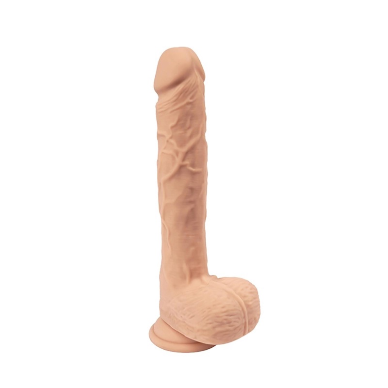 Dildo wibrujące z funkcją posuwistą Zeus Better Than Real - silikon ultra soft, 21 cm (+3 cm) - 1