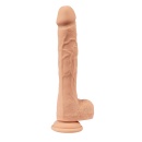 Dildo wibrujące z funkcją posuwistą Zeus Better Than Real - silikon ultra soft, 21 cm (+3 cm) - 3