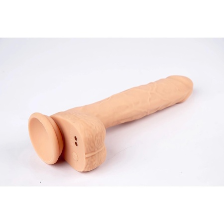 Dildo wibrujące z funkcją posuwistą Zeus Better Than Real - silikon ultra soft, 21 cm (+3 cm) - 8