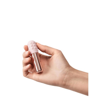 Wibrator Le Wand Bullet Rose Gold - metalowy korpus z silikonową osłoną, 7,9 × 2,35 cm - 3