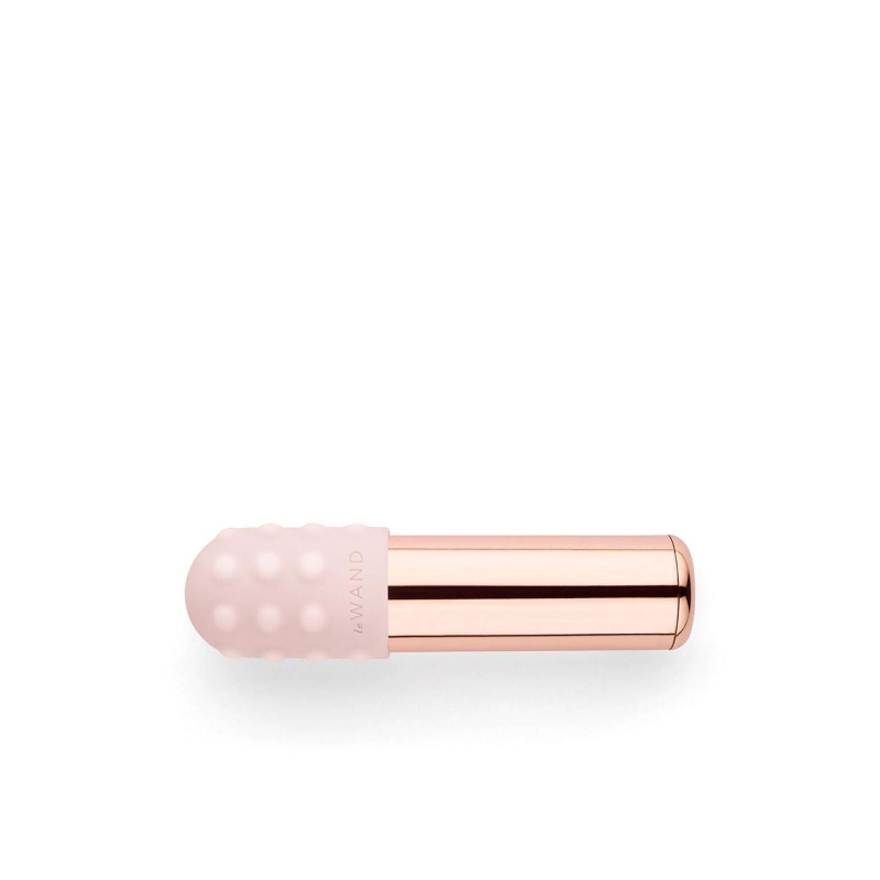Wibrator Le Wand Bullet Rose Gold - metalowy korpus z silikonową osłoną, 7,9 × 2,35 cm - 4