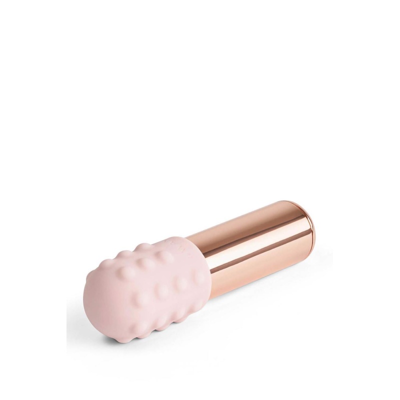 Wibrator Le Wand Bullet Rose Gold - metalowy korpus z silikonową osłoną, 7,9 × 2,35 cm - 5