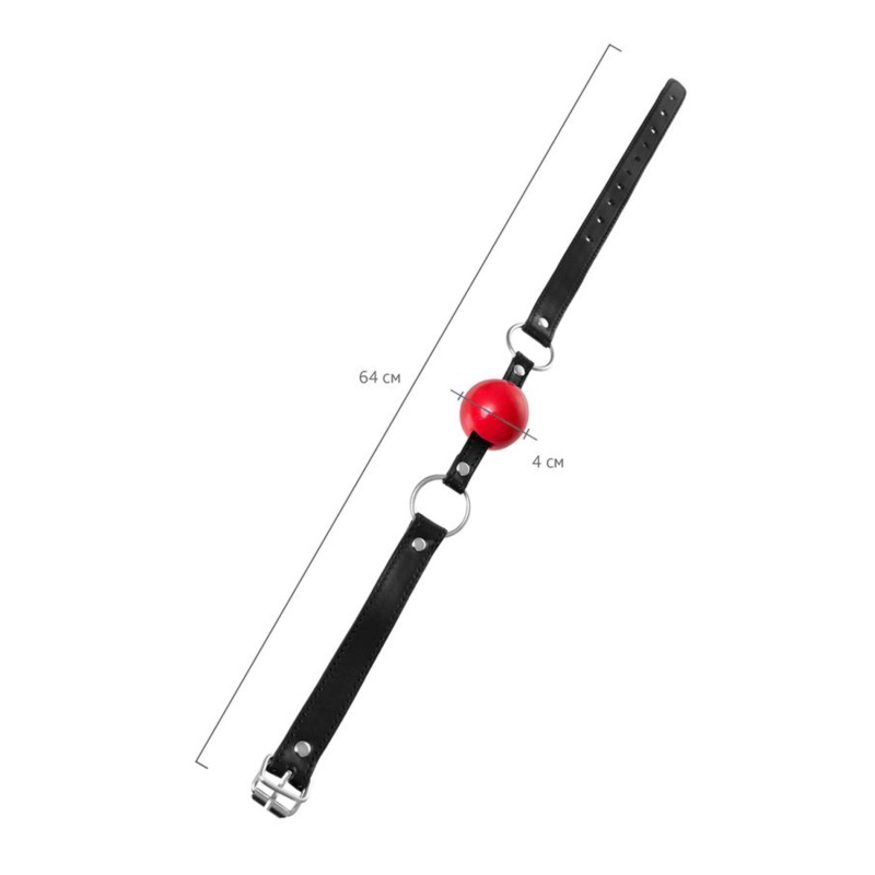 Anonymo gag, TPR, red, 64 cm - 7