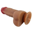 Silikonowe dildo Fogg 4.7" z uprzężą i przyssawką - 21,8 cm - 6