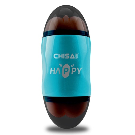 Happy Cup Mouth & Ass Masturbator - dwukanałowy masturbator oralno-analny, T-Skin + ABS, długość 19 cm, średnica 7,5 cm - 2
