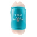 Happy Cup Mouth & Ass Masturbator - dwukanałowy masturbator oralno-analny, T-Skin + ABS, długość 19 cm, średnica 7,5 cm - 3