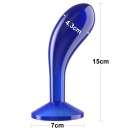 Stymulator Prostaty Flawless Clear 6.0" (15,2 cm) – Przezroczysty Niebieski - 2