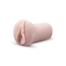 Masturbator Ashlynn Beige - TPE X5® Plus, żebrowany kanał, otwarta konstrukcja, 12,7 cm - 2