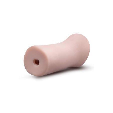 Masturbator Ashlynn Beige - TPE X5® Plus, żebrowany kanał, otwarta konstrukcja, 12,7 cm - 3